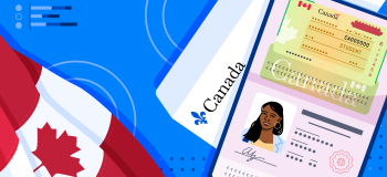 ApplyInsights: Francophone Recruitment from Africa Ready to Boom banner featuring Canada flag, an envelope, and a passport